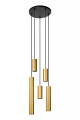 Lampa wisząca POLYGON matowe złoto | mosiądz Ø 56,5cm 5xGU10 Lucide 35414/05/02 | 5411212351876 noxbox lampynox www.lampynox.pl