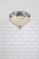 Łazienkowa lampa sufitowa z kryształami JOLINE chrom | kryształ Ø 28 2xE14 IP21 Markslojd 108423 | 7330024605787 noxbox lampynox www.lampynox.pl