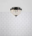 Łazienkowa lampa sufitowa z kryształami JOLINE czarny | kryształ Ø 28 2xE14 IP21 Markslojd 108424 | 7330024605794 noxbox lampynox www.lampynox.pl