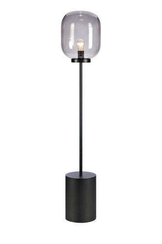 Lampa podłogowa BROOKLYN czarny | przydymiony Ø 23 cm. E27 Markslojd 108425 | 7330024605800 noxbox lampynox www.lampynox.pl