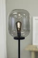 Lampa podłogowa BROOKLYN czarny | przydymiony Ø 23 cm. E27 Markslojd 108425 | 7330024605800 noxbox lampynox www.lampynox.pl