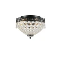 Łazienkowa lampa sufitowa z kryształami JOLINE czarny | kryształ Ø 28 2xE14 IP21 Markslojd 108424 | 7330024605794 noxbox lampynox www.lampynox.pl