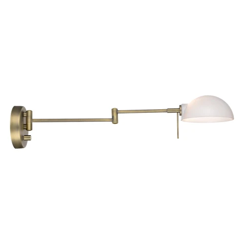 Kinkiet na wysięgniku Kjøbenhavn dł. 60 cm Opal | Mosiądz G9 740222 | 5705639740222 noxbox lampynox www.lampynox.pl