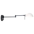 Kinkiet na wysięgniku Kjøbenhavn dł. 60 cm Opal | Czarny G9 noxbox lampynox www.lampynox.pl