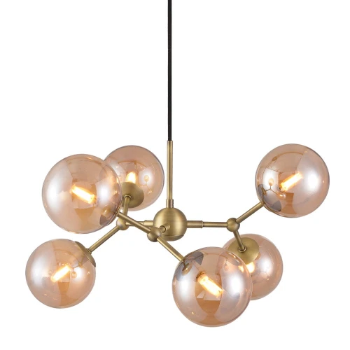 Lampa wisząca Atom Bursztyn Ø57 6xG9 738830 | 5705639738830 noxbox lampynox www.lampynox.pl