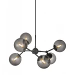 Atom Czarna Ø57 6xG9 Lampa wisząca regulowana