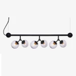 Atom Horizontal Czarna Ø31 6xG9 Lampa wisząca regulowana