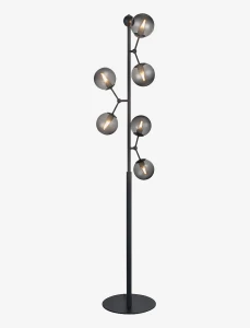 Atom Czarna Ø37 6xG9 Lampa podłogowa regulowana