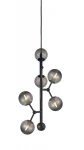 Atom vertical Czarna Ø30 6xG9 Lampa wisząca regulowana