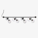 Atom Horizontal Large Czarna Ø37 8xG9 Lampa wisząca regulowana