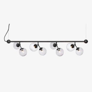 Atom Horizontal Large Czarna Ø37 8xG9 Lampa wisząca regulowana