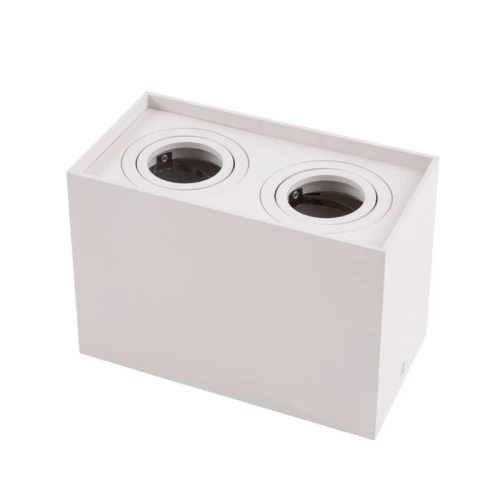 Oprawa biała halogenowa natynkowa - prostokątna podwójna 2xGU10 Downlight Ecolight EC79967 | 5901986799672 noxbox lampynox www.lampynox.pl