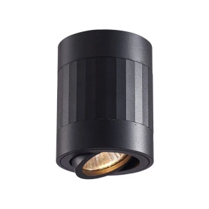 Oprawa czarna halogenowa natynkowa - okrągła Ø 8cm. GU10 Downlight