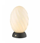 Twist Egg Czarna ⌀15 G9 Lampa stołowa