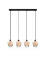 Lampa wisząca BORKA beż | czarny 4xE27 RL R31264036 | 4017807556179 noxbox lampynox www.lampynox.pl