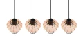 Lampa wisząca BORKA beż | czarny 4xE27 RL R31264036 | 4017807556179 noxbox lampynox www.lampynox.pl