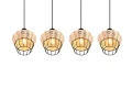 Lampa wisząca BORKA beż | czarny 4xE27 RL R31264036 | 4017807556179 noxbox lampynox www.lampynox.pl
