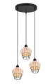 Lampa wisząca BORKA beż | czarny ⌀41cm. 3xE27 RL R31263336 | 4017807556131 noxbox lampynox www.lampynox.pl