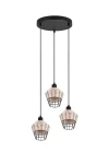 BORKA beż | czarny ⌀41cm. 3xE27 Lampa wisząca