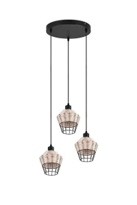 BORKA beż | czarny ⌀41cm. 3xE27 Lampa wisząca