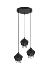 BORKA czarny ⌀41cm. 3xE27 Lampa wisząca