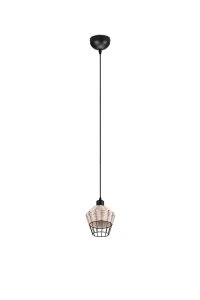 BORKA beż | czarny ⌀17cm. E27 Lampa wisząca