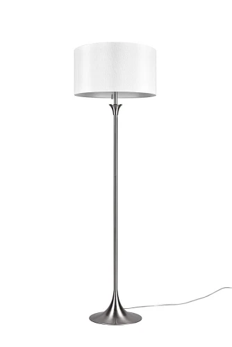 Lampa podłogowa stojąca SABIA nikiel mat ⌀45cm. 3xE27 Trio 415700307 | 4017807539929 noxbox lampynox www.lampynox.pl