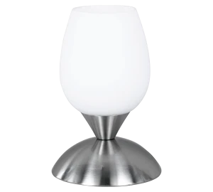 CUP II nikiel mat E14 Lampka stołowa