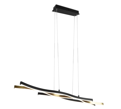 Lampa wisząca BLAZE mosiądz mat LED 3 step dim 35W DIP SWITCH 2300+3000+4000K Trio 341210308 | 4017807540086 noxbox lampynox www.lampynox.pl