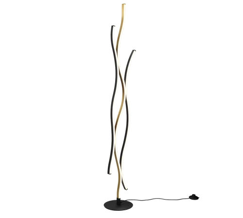 Lampa podłogowa stojąca BLAZE mosiądz mat LED Dim 28W 2300+3000+4000K Trio 441210308 | 4017807540390 noxbox lampynox www.lampynox.pl