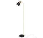 ADAM czarny | złoty E27 Lampa podłogowa stojąca