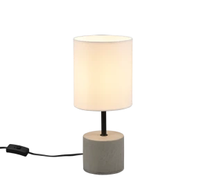 BEN szary | biały E14 Lampka stołowa