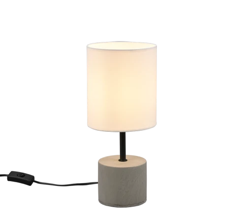 Lampka stołowa BEN szary | biały E14 RL R51251001 | 4017807541137 noxbox lampynox www.lampynox.pl