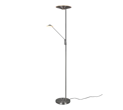 Lampa podłogowa BRANTFORD nikiel mat LED Dim. 30W | 6,5W 2700+3200+4000K Trio 425610207 | 4017807525229 noxbox lampynox www.lampynox.pl