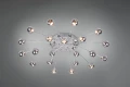 Lampa sufitowa BULLET chrom ⌀96cm.  LED 3 step dim 21x1,5W 3000K Trio 641412106 | 4017807539288 noxbox lampynox www.lampynox.pl