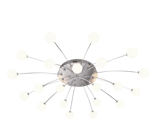 Lampa sufitowa BULLET nikiel mat ⌀96cm.  LED 3 step dim 21x1,5W 3000K Trio 641412107 | 4017807539226 noxbox lampynox www.lampynox.pl