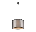 BURTON czarny | przydymiony | biały ⌀45cm. E27 Lampa wisząca