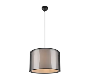 BURTON czarny | przydymiony | biały ⌀45cm. E27 Lampa wisząca