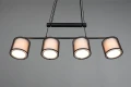 Lampa wisząca BURTON czarny przydymiony | biały 4xE14 Trio 311400432 | 4017807538410 noxbox lampynox www.lampynox.pl