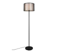 Lampa podłogowa stojąca BURTON czarny przydymiony | biały ⌀35cm. E27 Trio 411400132 | 4017807538618 noxbox lampynox www.lampynox.pl