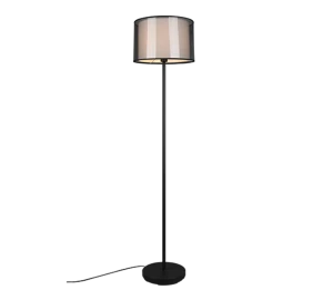 BURTON czarny | przydymiony | biały ⌀35cm. E27 Lampa podłogowa stojąca
