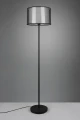 Lampa podłogowa stojąca BURTON czarny przydymiony | biały ⌀35cm. E27 Trio 411400132 | 4017807538618 noxbox lampynox www.lampynox.pl
