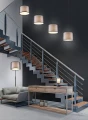 Lampa podłogowa stojąca BURTON czarny przydymiony | biały ⌀35cm. E27 Trio 411400132 | 4017807538618 noxbox lampynox www.lampynox.pl