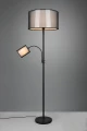 Lampa podłogowa stojąca BURTON czarny | przydymiony | biały ⌀45cm. E27 | E14 Trio 411400232 | 4017807538731 noxbox lampynox www.lampynox.pl