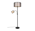 Lampa podłogowa stojąca BURTON czarny | przydymiony | biały ⌀45cm. E27 | E14 Trio 411400232 | 4017807538731 noxbox lampynox www.lampynox.pl