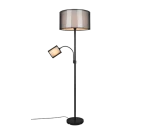 BURTON czarny | przydymiony | biały ⌀45cm. E27 | E14 Lampa podłogowa stojąca