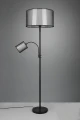 Lampa podłogowa stojąca BURTON czarny | przydymiony | biały ⌀45cm. E27 | E14 Trio 411400232 | 4017807538731 noxbox lampynox www.lampynox.pl
