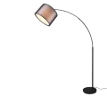 Lampa podłogowa stojąca BURTON czarny | przydymiony | biały ⌀35cm. E27 Trio 411490132 | 4017807538687 noxbox lampynox www.lampynox.pl