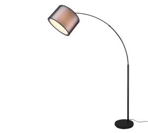 BURTON czarny | przydymiony | biały ⌀35cm. E27 Lampa podłogowa stojąca