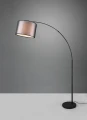 Lampa podłogowa stojąca BURTON czarny | przydymiony | biały ⌀35cm. E27 Trio 411490132 | 4017807538687 noxbox lampynox www.lampynox.pl